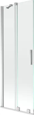 Produktbild von Mexen Velar 2-Flügel-Badewannenwand Regulierbare 75 x 150 cm, transparent, chrom - 896-075-000-01-01