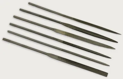 Produktbild von 6-teiliger Nadelfeilen-Satz, 140 mm lang, 60 mm Hieblänge, 3 mm Durchmesser