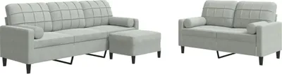 Produktbild von VidaXL 3278421, Grau, Schaum, Metall, Polyester, Polywood, Textil, 197 cm, 77 cm, 80 cm