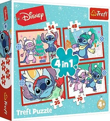 Immagine prodotto di Trefl Puzzle 4in1 Stitch Natale