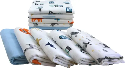 Produktbild von M.M.C. Spucktücher 10 PACK Mix Mullwindel One Size Jungs Set