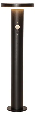 Immagine prodotto di Lampada da esterno a energia solare "Valletta", 3 modalità di illuminazione, sensore crepuscolare, nera, luce bianca calda, H 50 cm