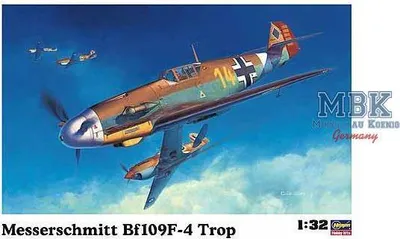 Image de HASEGAWA HAS08881 Messerschmitt Bf109 F4 Trop (ST31)