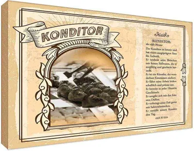 Produktbild von vianmo Holzschild 20x30 cm Konditor Beruf Arbeit