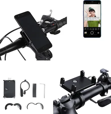 Produktbild von K-S-Trade Handyhalterung für das Fahrrad kompatibel mit Oppo Reno A Halter Lenkstange Fahrradhalterung Motorrad Bike Mount Befestigung Smartphone