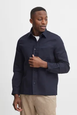 Produktbild von CASUAL FRIDAY Anton Baumwolle twill overshirt Herren Freizeithemd Hemd Überhemd Hemdjacke Hemdkragen Brusttaschen Regular Fit Hochwertiger & Robuster Baumwoll-Twill