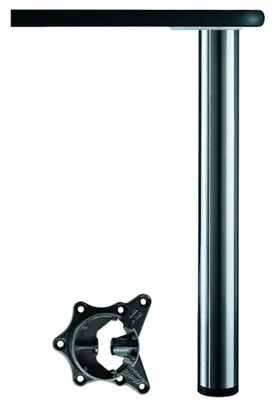 Zdjęcie produktu dla ALTO noga stołowa 110 cm Ø 60 mm stal chromowana regulacja +25 mm