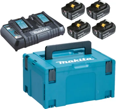 Produktbild von Makita LXT - Batterieladegerät + Batterie 4 x - Li-Ion - 6 Ah - 108 Wh