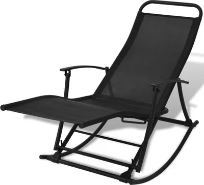 Obrázek produktu pro The Living Store Skládací zahradní houpací křeslo černé
