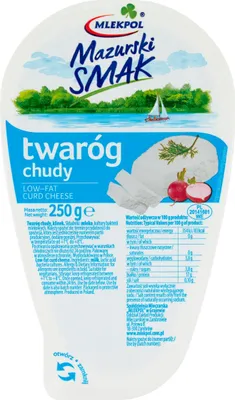 Zdjęcie produktu dla Twaróg chudy Mazurski Smak klinek 250g