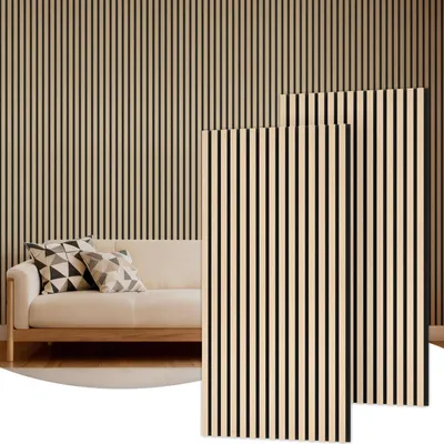 Productafbeelding van Akoestische panelen - Houten wandpanelen - 120 x 60 cm - Burly hout