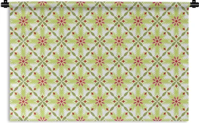 Produktbild von MuchoWow® Wandteppich Wandbehang Bohème - Muster - Blumen 60x40 cm Tapisserie Dekoration Wandtuch - Wanddekorationen