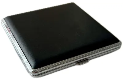 Produktbild von ATTUY BasicFlex Berlin Zigarettenetui Schwarz-Silber 20 Zigaretten Geschenkbox