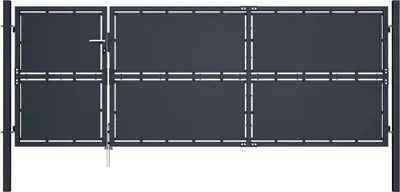 Obrázek produktu pro The Living Store zahradní brána ocelová 350 x 125 cm antracitová