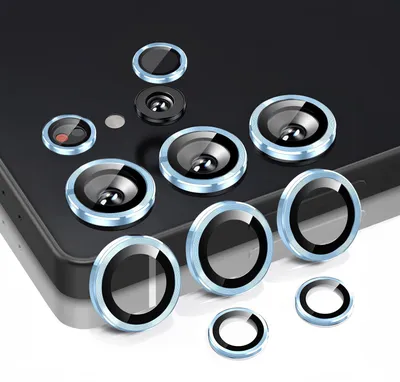 Produktbild von Kamera Linsenschutz Glas Set für Samsung Galaxy S25 Ultra Schutzglas Camera Linse Schutz Panzerfolie 9H Sierra Blau