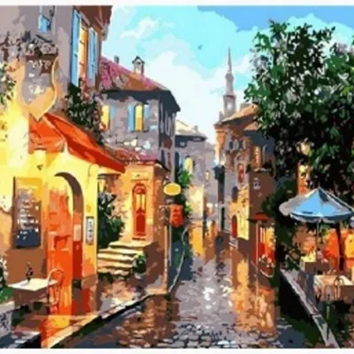 Produktbild von NORIMPEX Kleiner Ofen nach Nummer Street Rain 40x50cm