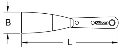Produktbild von KS Tools Edelstahl Spachtel, 25 mm, 2-Komponentengriff