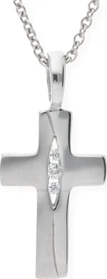 Produktbild von JuwelmaLux Anhänger 925 Sterling Silber Kreuz mit Zirkonia JL20-02-0158
