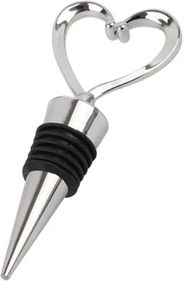 Imagen del producto de Tapón para botella de vino, forma de corazón, decorativo, 1 unidad, para botellas de vino