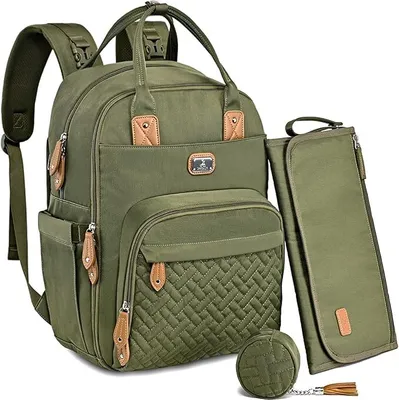 Produktbild von Dikaslon Wickeltasche Rucksack Großer Wickelrucksack mit Multifunktions-Babytaschen und mobiler