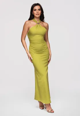 Produktbild von LARICA Abendkleid Maxi Halter Glamour LA-OM-DLR369 green XS