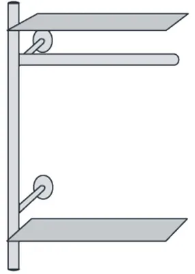 Produktbild von Kerkmann Wandgarderobe Garderobenelement arte 33686181 silber Metall 80,0 x 190,0 cm, 1 St.