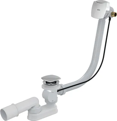 Produktbild von Alcadrain Badewanne Ab- und Überlaufgarnitur Automat mit einer Füllfunktion, verchromt