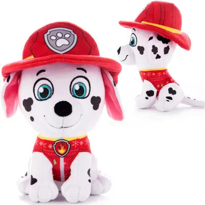 Produktbild von Paw Patrol Maskottchen Marshall im Weihnachtspulli 21 cm