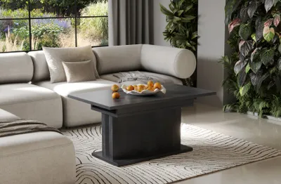 Zdjęcie produktu dla Ława rozkładana podnoszona Solaria 110(170)x65 beton ciemny