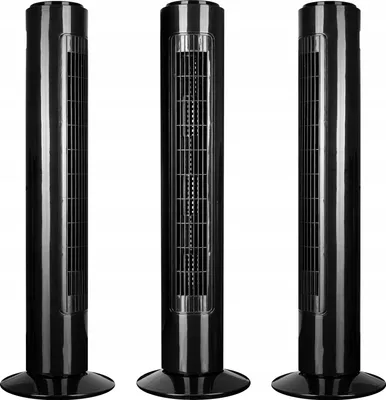 Produktbild von Säulenventilator Standventilator - Leistungsstarke Schwarze Oszillation