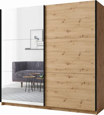 Produktbild von Schwebetürenschrank Arsen 10 Kleiderschrank 150x62x207cm Ausführung wählbar,Eiche Artisan