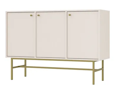 Produktbild von Breite Kommode mit Türen IROS 3 – Beige/Gold