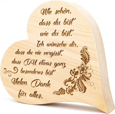 Produktbild von Zirbenherz Wie schön, dass 25cm