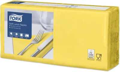 Produktbild von Tork 477862, Gelb, Einfarbig, 325 mm, 328 mm, 16,3 cm, 16,4 cm