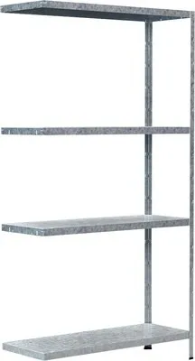 Produktbild von Steck-Anbauregal Schulte verzinkt 150x80x30 cm 4 Böden geteilte Winkelprofile Tragkraft 240 kg