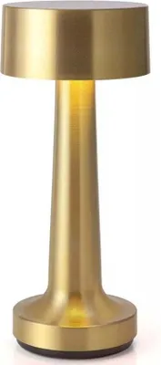 Productafbeelding van Goliving oplaadbare tafellamp – Tafellamp – Nachtlamp – draadloos en dimbaar – aanraaklamp – nachtlamp – 21 cm – goud