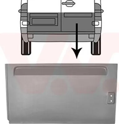 Produktbild von VAN WEZEL Heckklappe rechts unten 3075150 passend für MERCEDES-BENZ SPRINTER 3-t Kasten (903) SPRINTER 3-t Bus (903) SPRINTER 2-t Kasten (901, 902)