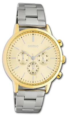 Productafbeelding van Oozoo dameshorloge, model C10562, zilverkleurig, met een roestvrijstalen band, analoog horloge, artikelnummer D3UOC10562