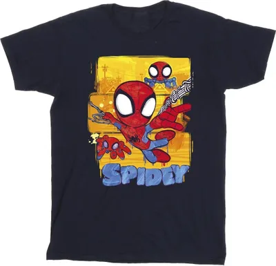 Produktbild von Marvel - "Spidey And His Amazing Friends" T-Shirt für Herren BI45524 (S) (Marineblau)