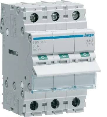 Immagine prodotto di Hager SBN363 Corrente nominale: 63 A, Tensione bobina (max): 440 V