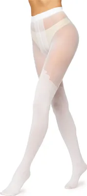 Image de Collants fins Merry Style pour femmes MS 389 60 DEN (blanc, taille M) .