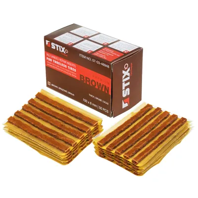 Produktbild von STIX 50x Butyl-Vulkanisierungsstreifen, 100 x 6 mm, Braun Reifenreparatur-Set