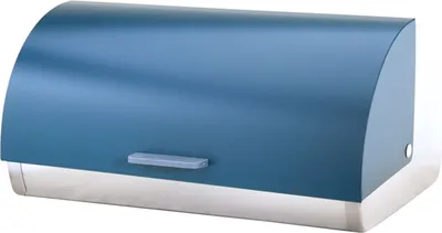 Produktbild von Michelino Brotbehälter 38.5 x 28 x 18.5 cm Edelstahl Brotbehälter mit Rolldeckel Brotkasten Rollbrotkasten Brotkiste Petrol