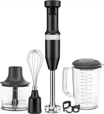 Zdjęcie produktu dla KitchenAid - Blender ręczny z akcesoriami 5KHBV83 Czarny matowy