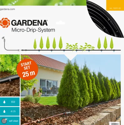 Produktbild von GARDENA Micro-Drip-System Start Set Pflanzreihen M Tropfrohr oberirdisch 13011-20