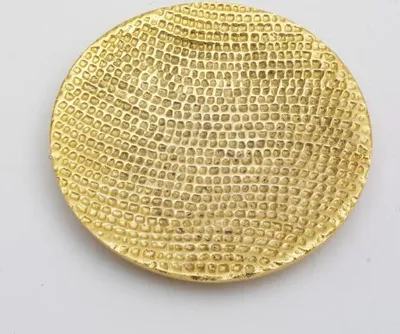 Produktbild von Kerzenteller, Dekoteller aus Alu in Wabenstruktur Goldoptik, Ø 12 cm