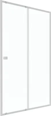 Image de Porte de douche coulissante blanc 140x185cm - extensible - WHITY slide 140