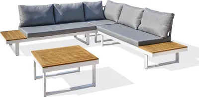 Produktbild von 5-Sitzer-Gartenmöbel aus Akazienholz undem Aluminium