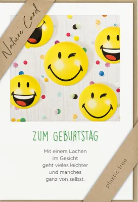 Produktbild von Geburtstag – Nature Cards – unverpackt - Glückwunschkarte im