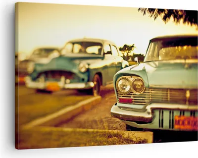 Produktbild von Bild auf Leinwand - Leinwandbild - Auto Kuba Klassiker - 70x50cm - Wand Bild - Wanddeko - Wandbilder - Leinwanddruck - Bilder - Kunstdruck - Wanddekoration - Leinwand bilder - Wandkunst - AA70x50-3491
